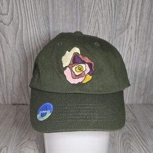 Yupoong The Classics Green Cap with Floral Embroidery NEW